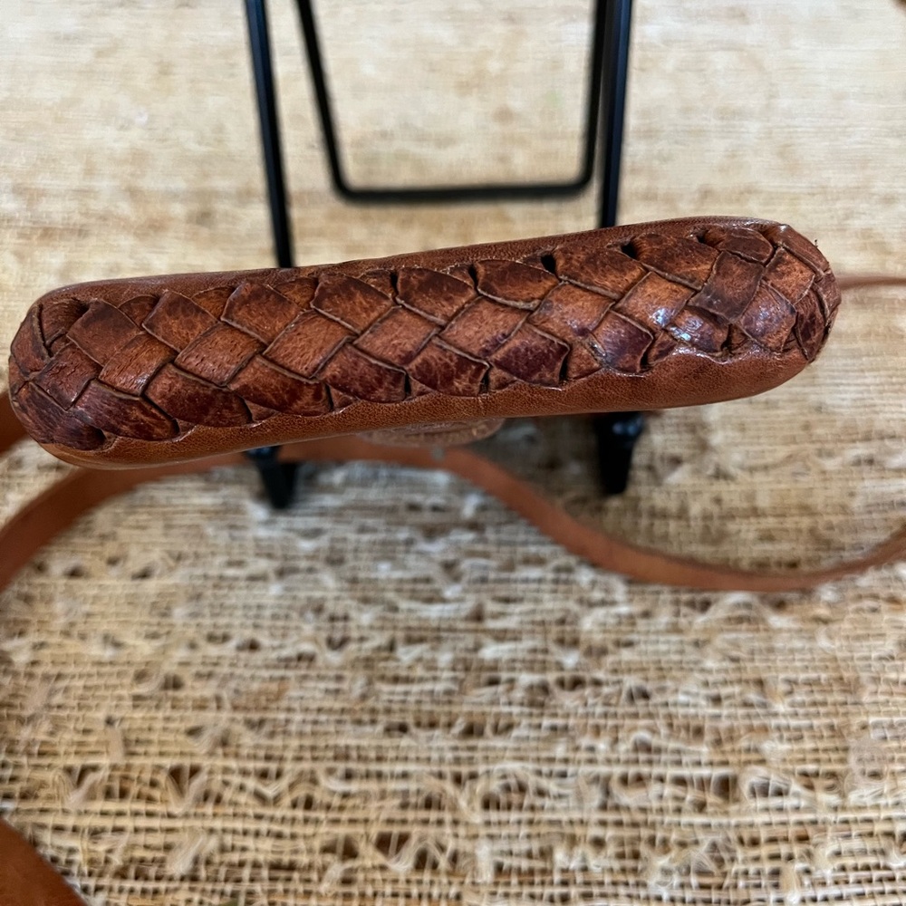 Artisan Handcrafted Brown Leather Small purse NEW with Stamp - Picture 10 of 12